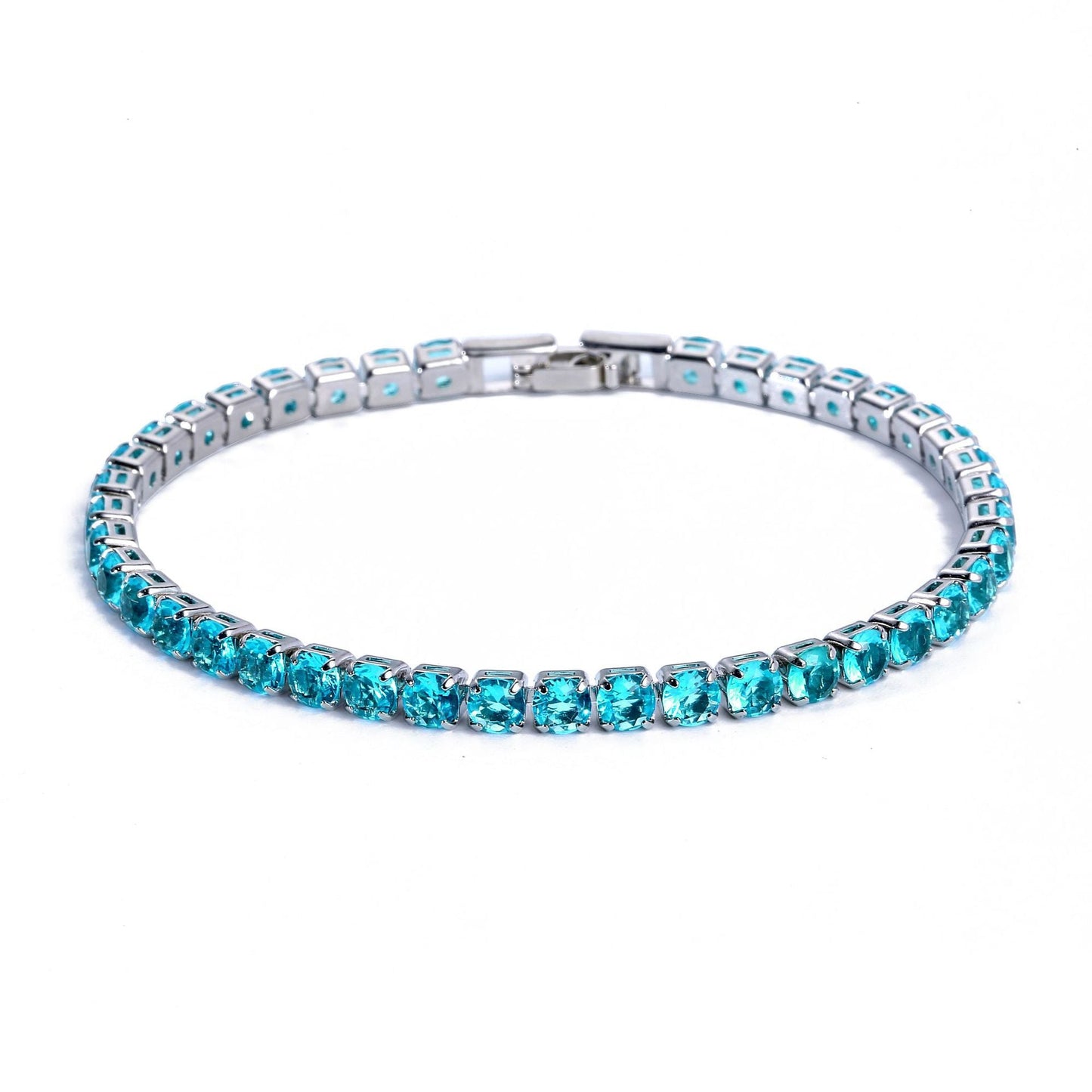 Pulsera Tennis 4mm Turquesa - Ámbar Joyas