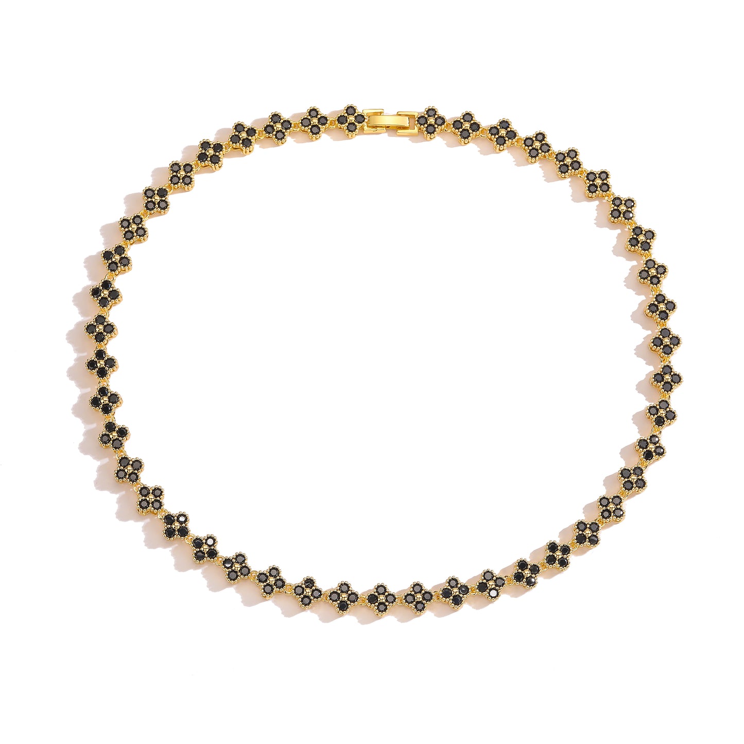 Collar Clover Mini Negro - Ámbar Joyas
