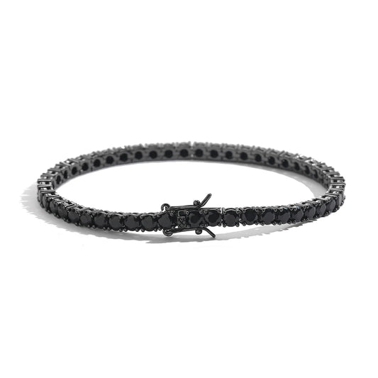 Pulsera Tennis Negra Plata 925 - Ámbar Joyas