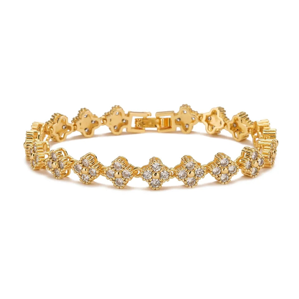 Pulsera Clover Mini Dorado - Ámbar Joyas