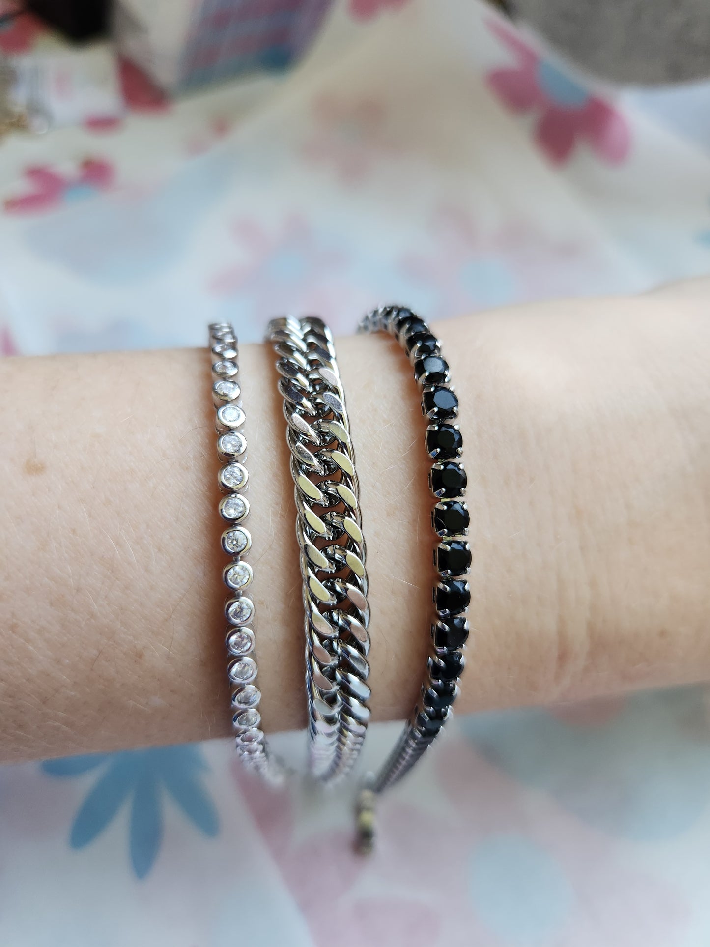 Pulsera Tennis Bezel - Ámbar Joyas