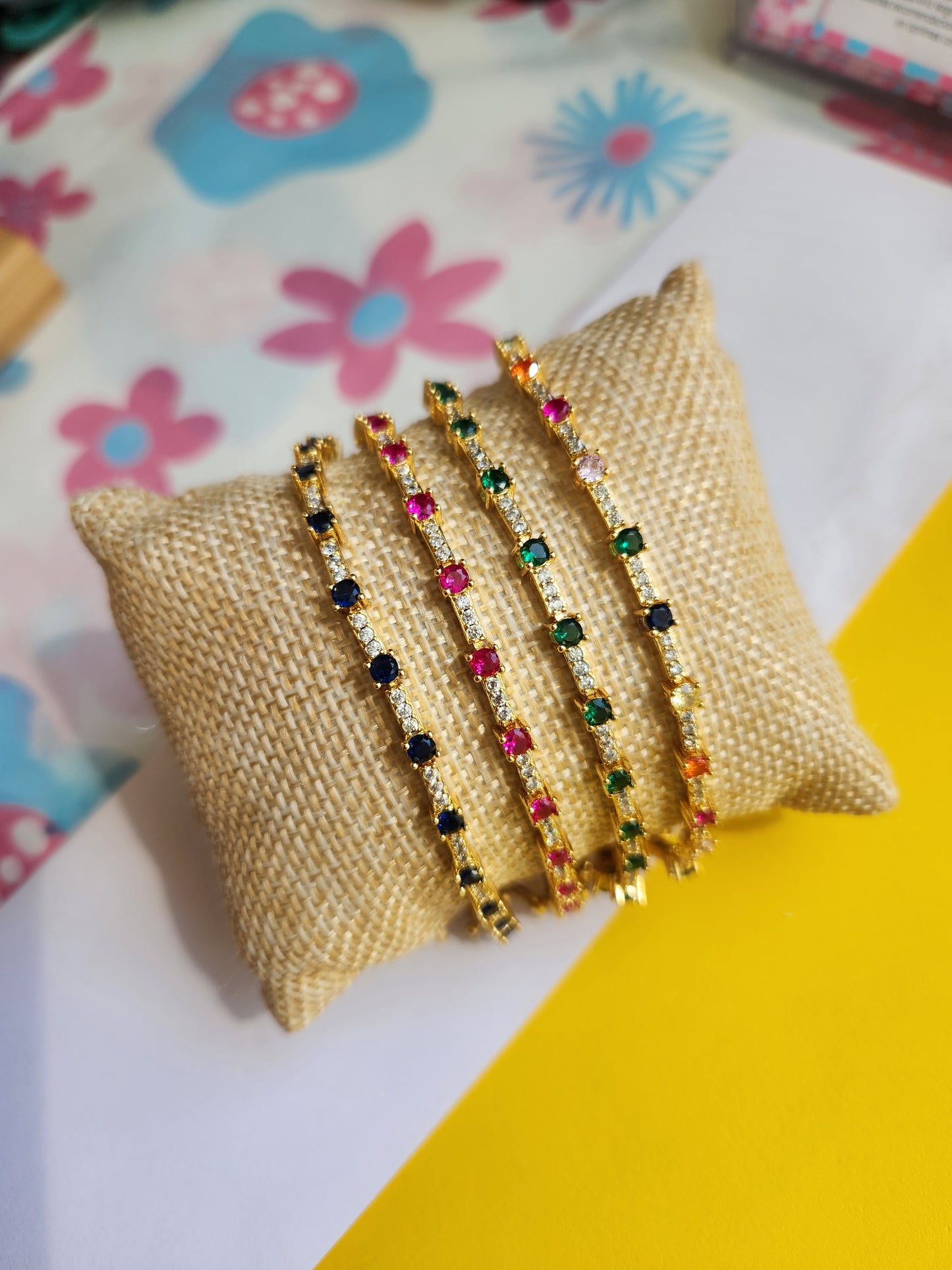 Pulsera Tennis Colores Rainbow - Ámbar Joyas