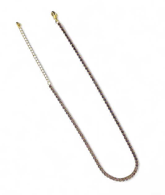 Collar Tennis Circonitas Lila 3mm