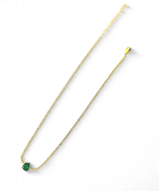 Collar Choker Gota Esmeralda