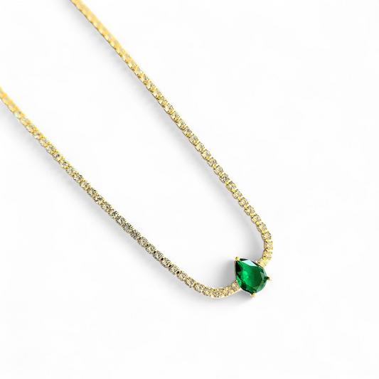 Collar Choker Gota Esmeralda