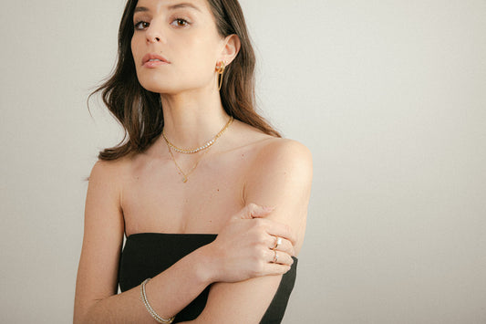 Argollas Doradas con Cadena – Acero Inoxidable Hipoalergénicos