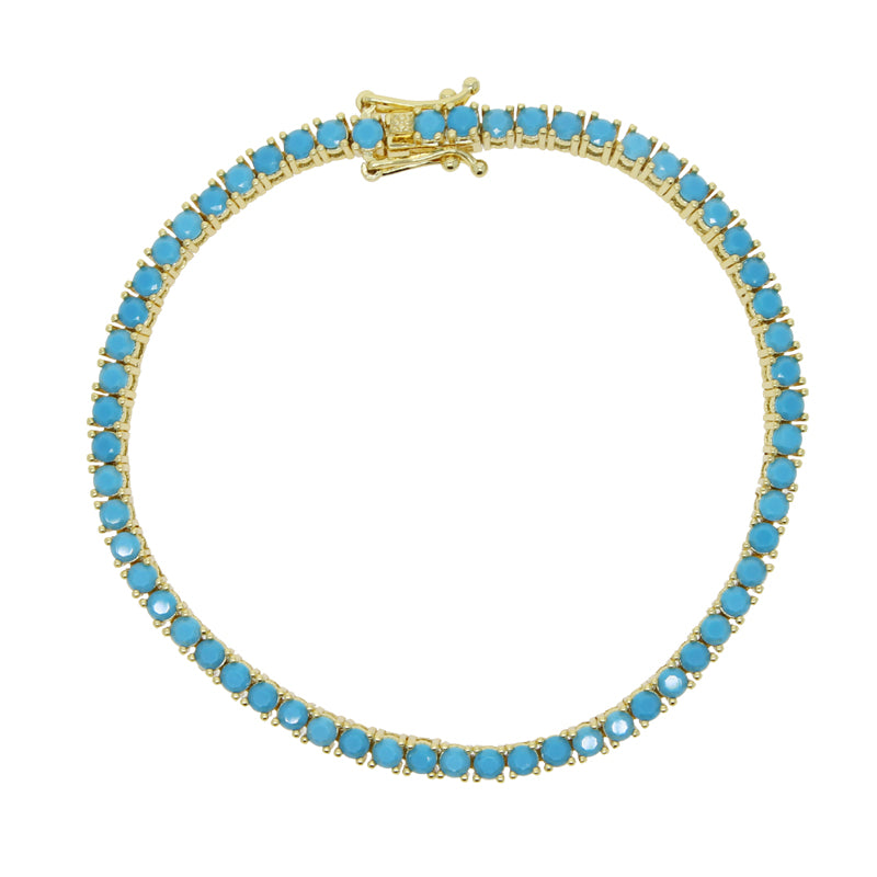 PULSERA TENNIS TURQUESA - Ámbar Joyas
