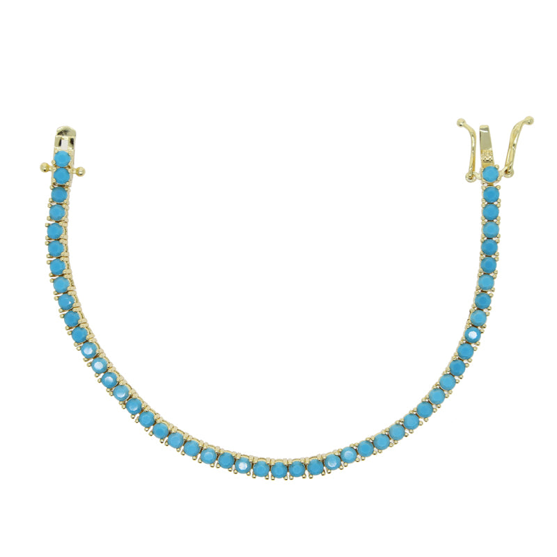 PULSERA TENNIS TURQUESA - Ámbar Joyas
