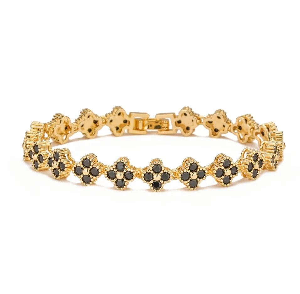Pulsera Clover Mini Negro - Ámbar Joyas