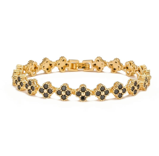 Pulsera Clover Mini Negro - Ámbar Joyas