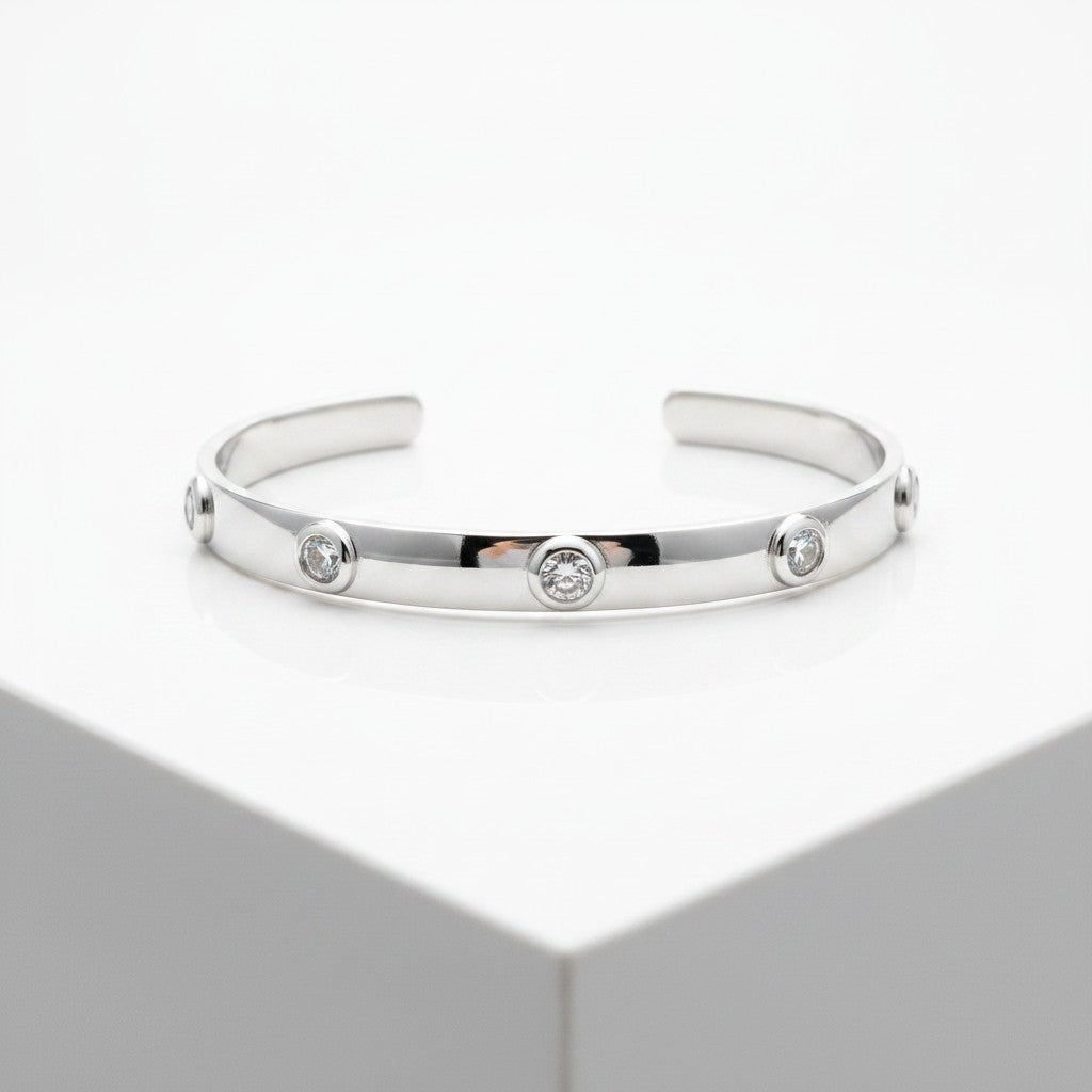 Brazalete Circones en Bisel – Baño de Plata
