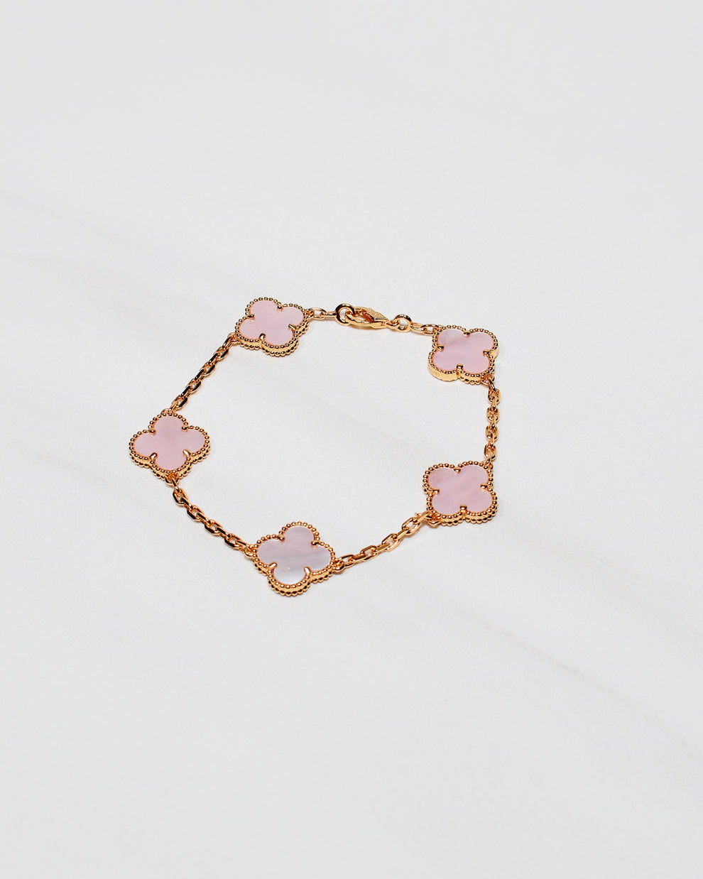 Pulsera Clover Rosada Trebol Nacar (2 colores)