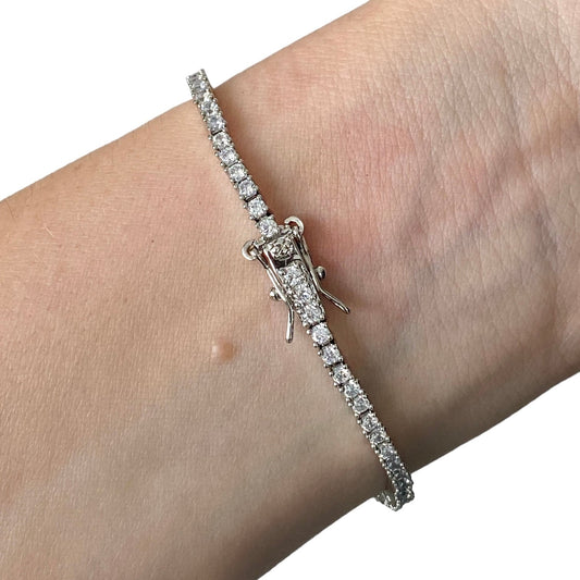 Pulsera Tennis Clásica Circones 2mm – Plata 925