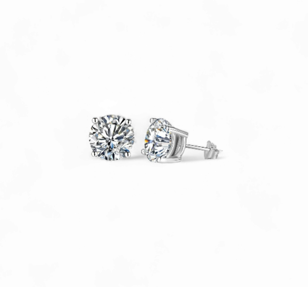 Aros Moisanitas 1.0ct Plata 925