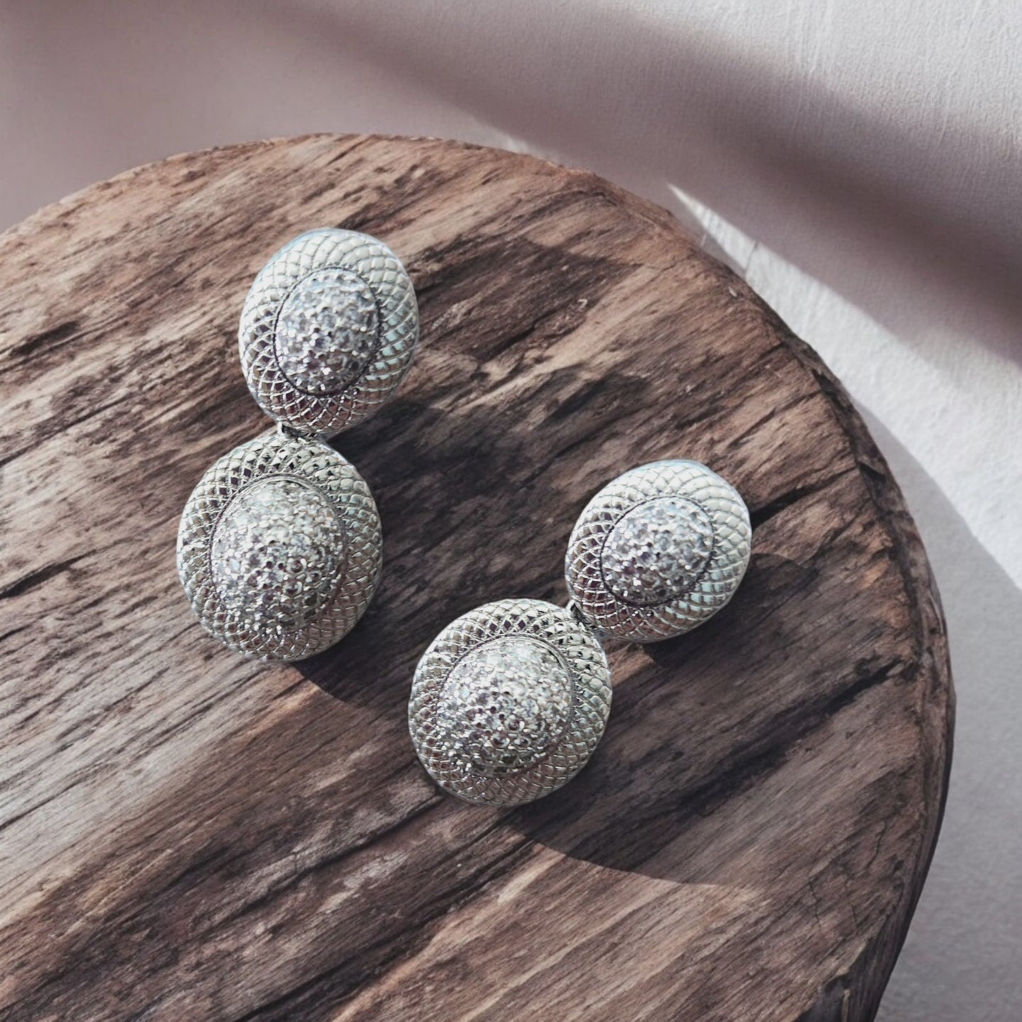 Aros Esferas Radiantes Plateado