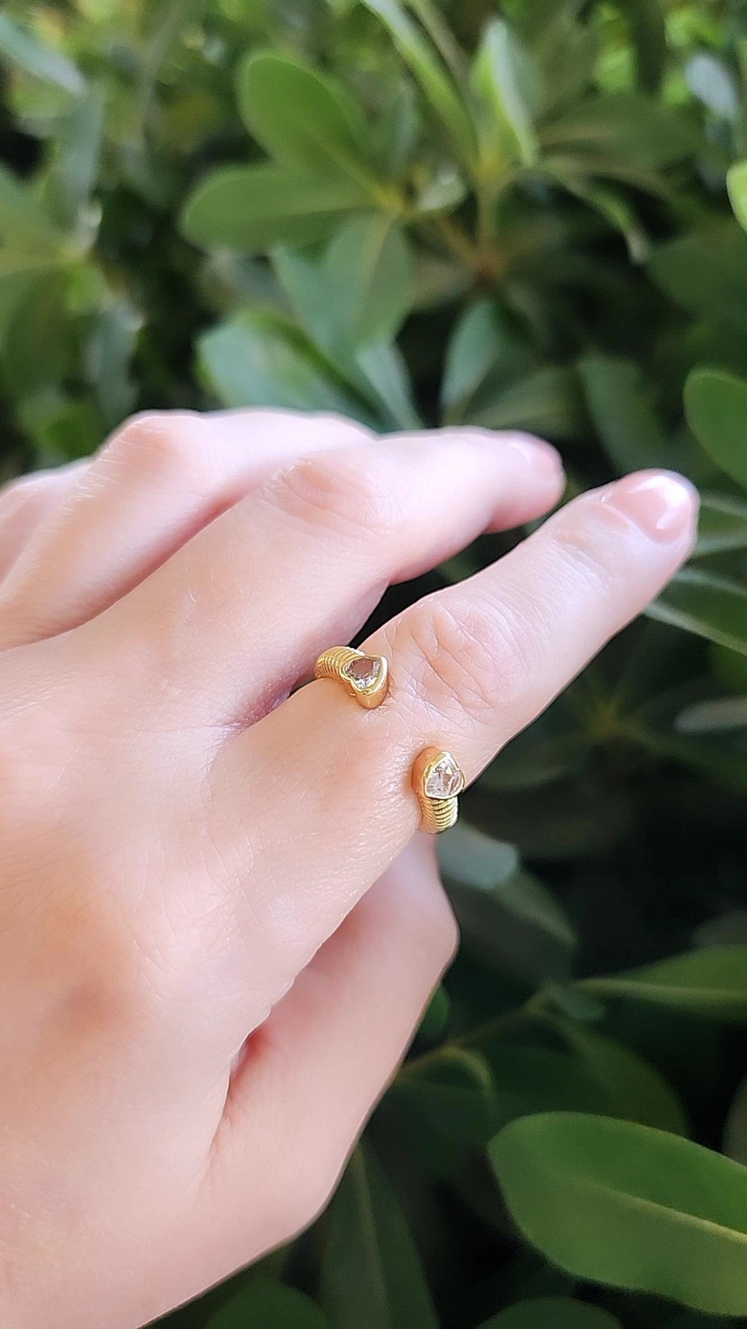Anillo Corazones Bezel