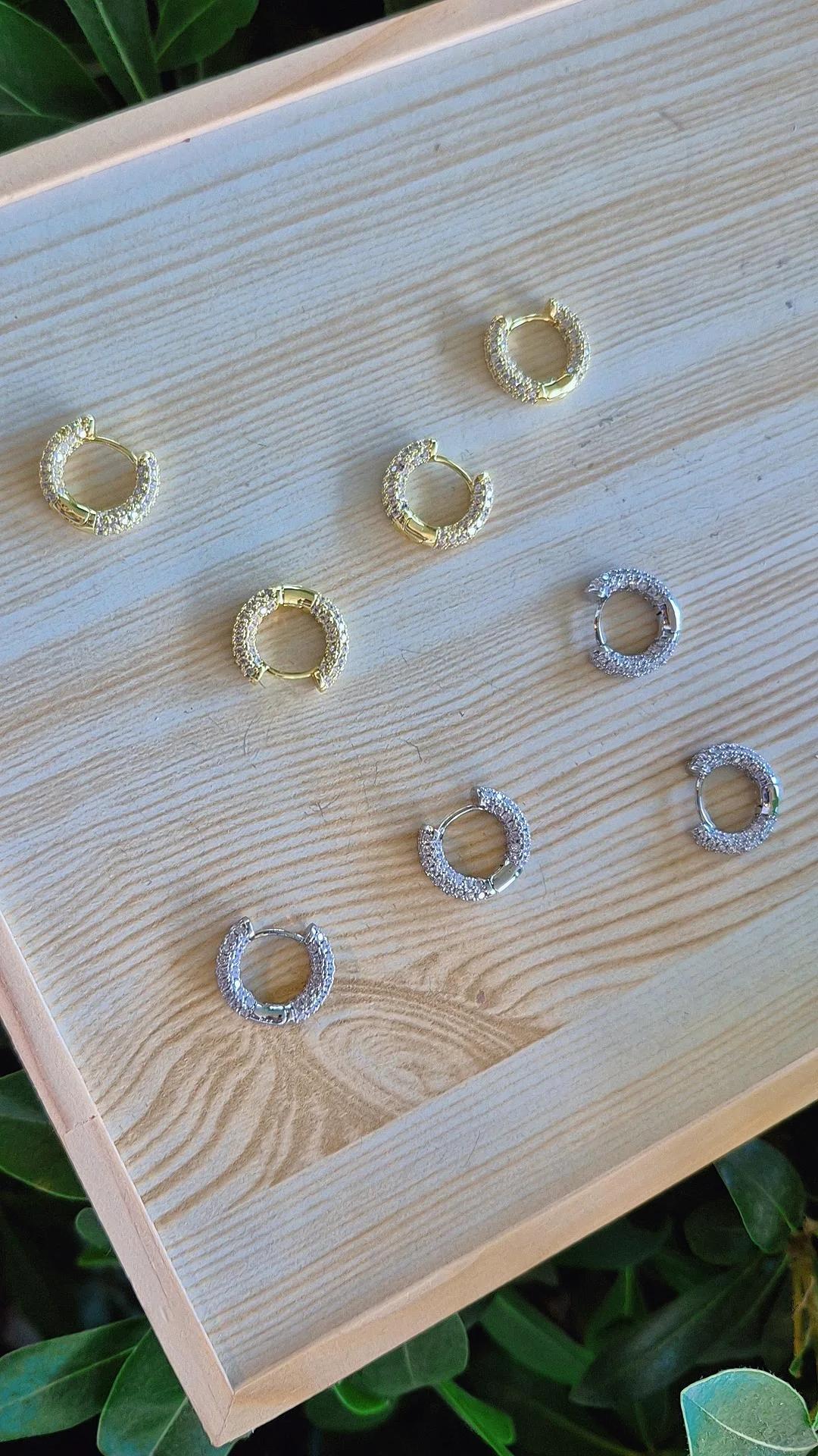 Argollas Chunky Circones Plateado