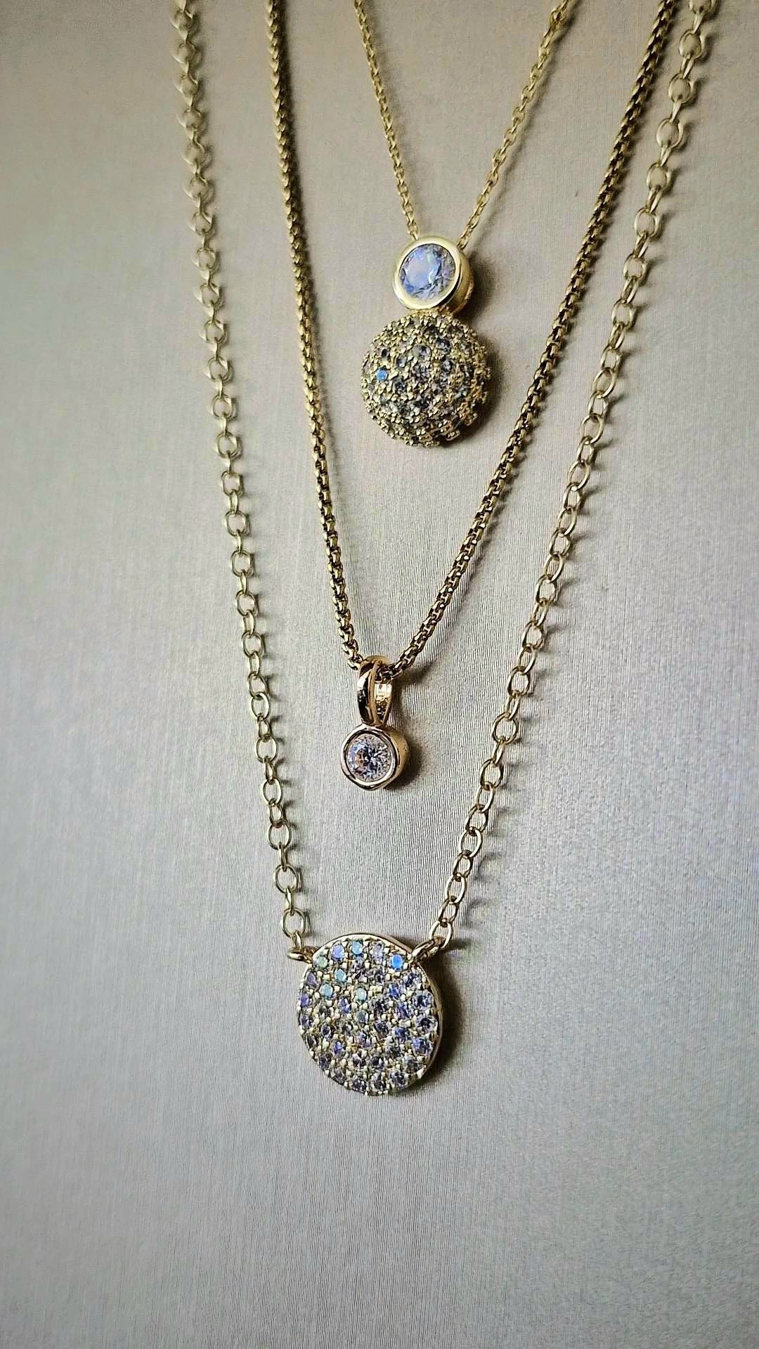 Collar Orb Pavé – Baño de oro