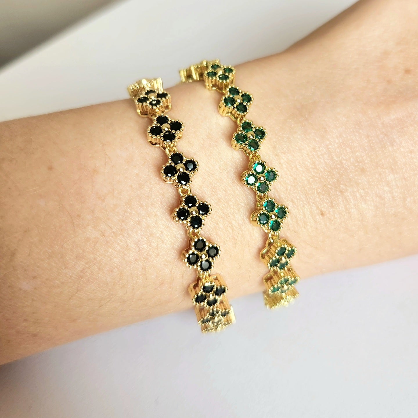 Pulsera Clover Mini Negro - Ámbar Joyas