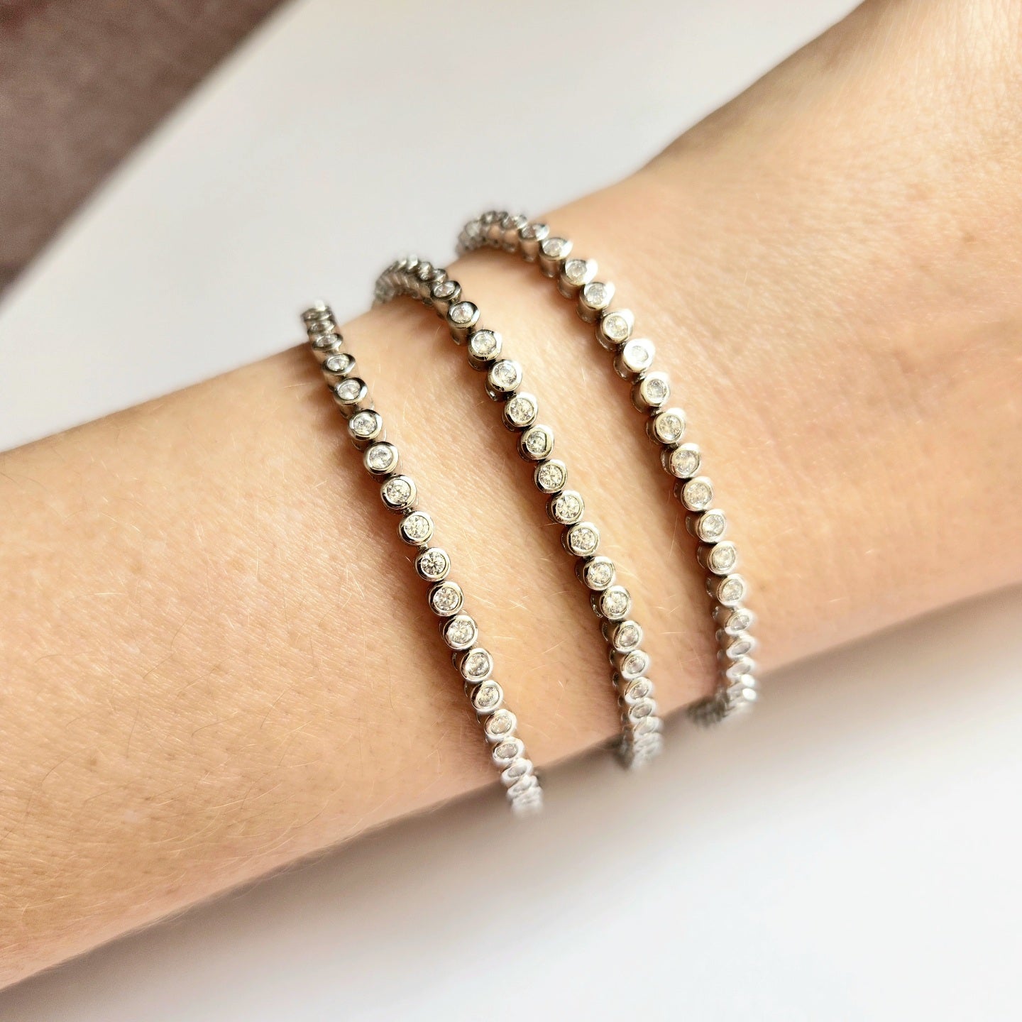 Pulsera Tennis Bezel - Ámbar Joyas