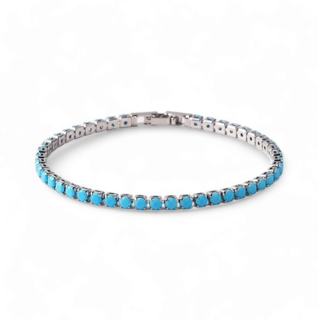 Pulsera Tennis 3mm Turquesa - Ámbar Joyas