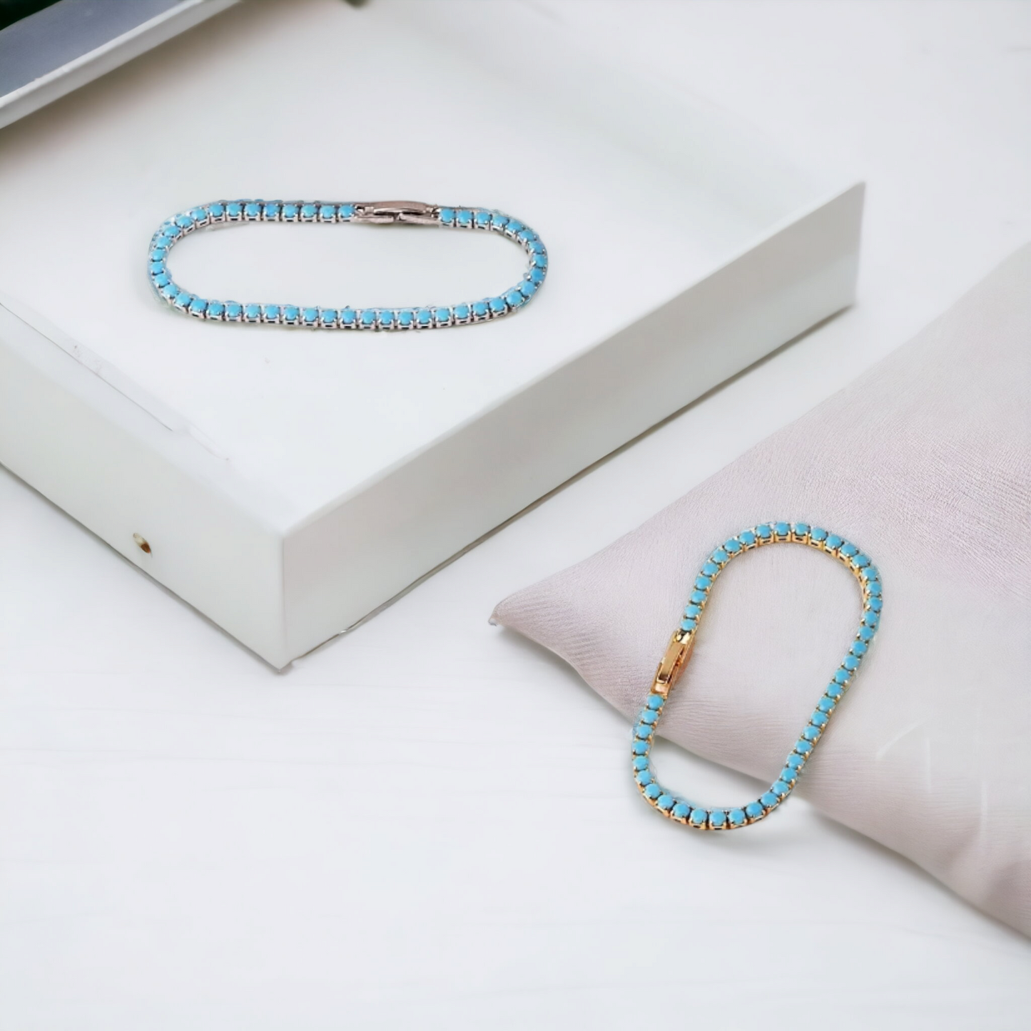 Pulsera Tennis 3mm Turquesa - Ámbar Joyas