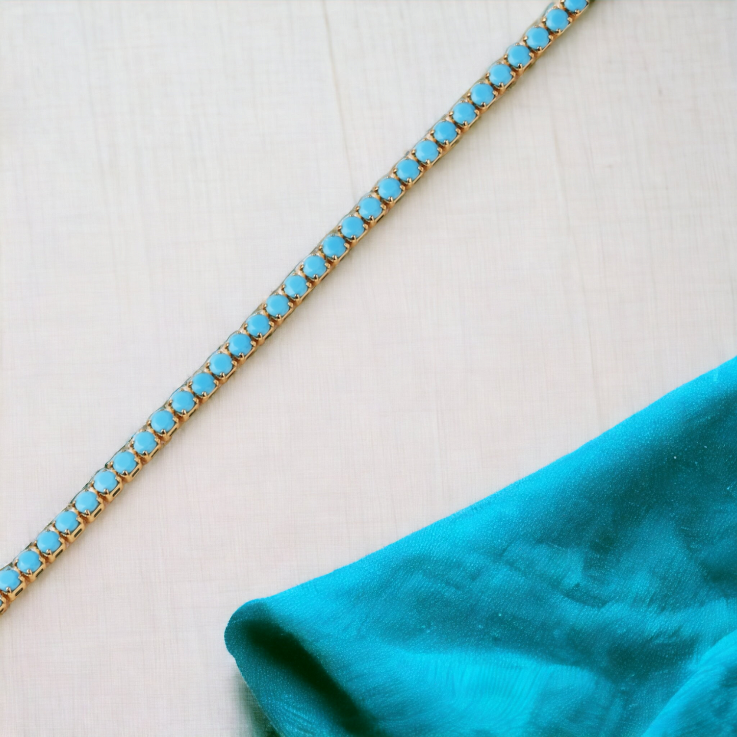 Pulsera Tennis 3mm Turquesa - Ámbar Joyas