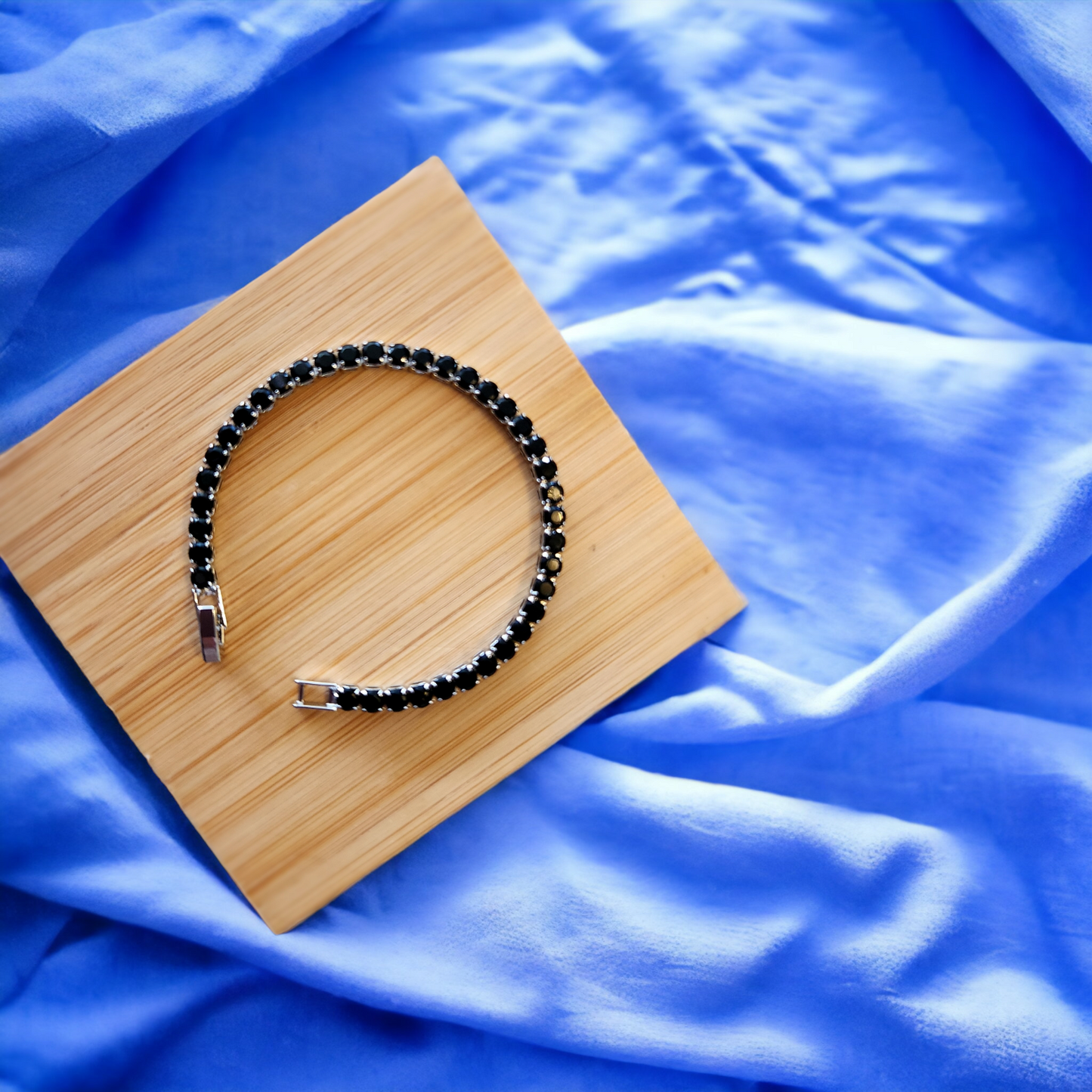 Pulsera Tennis 4mm Negra - Ámbar Joyas