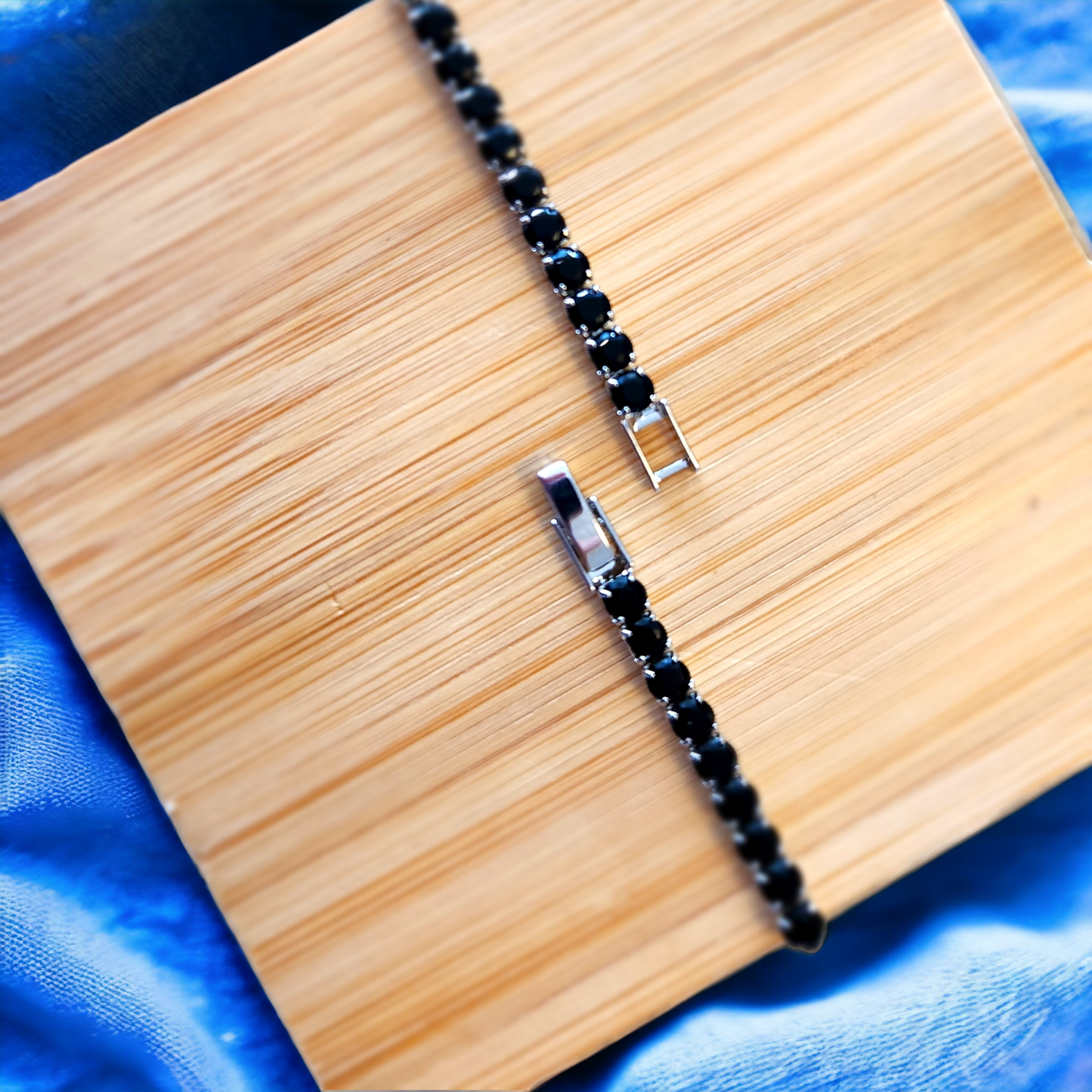 Pulsera Tennis 4mm Negra - Ámbar Joyas