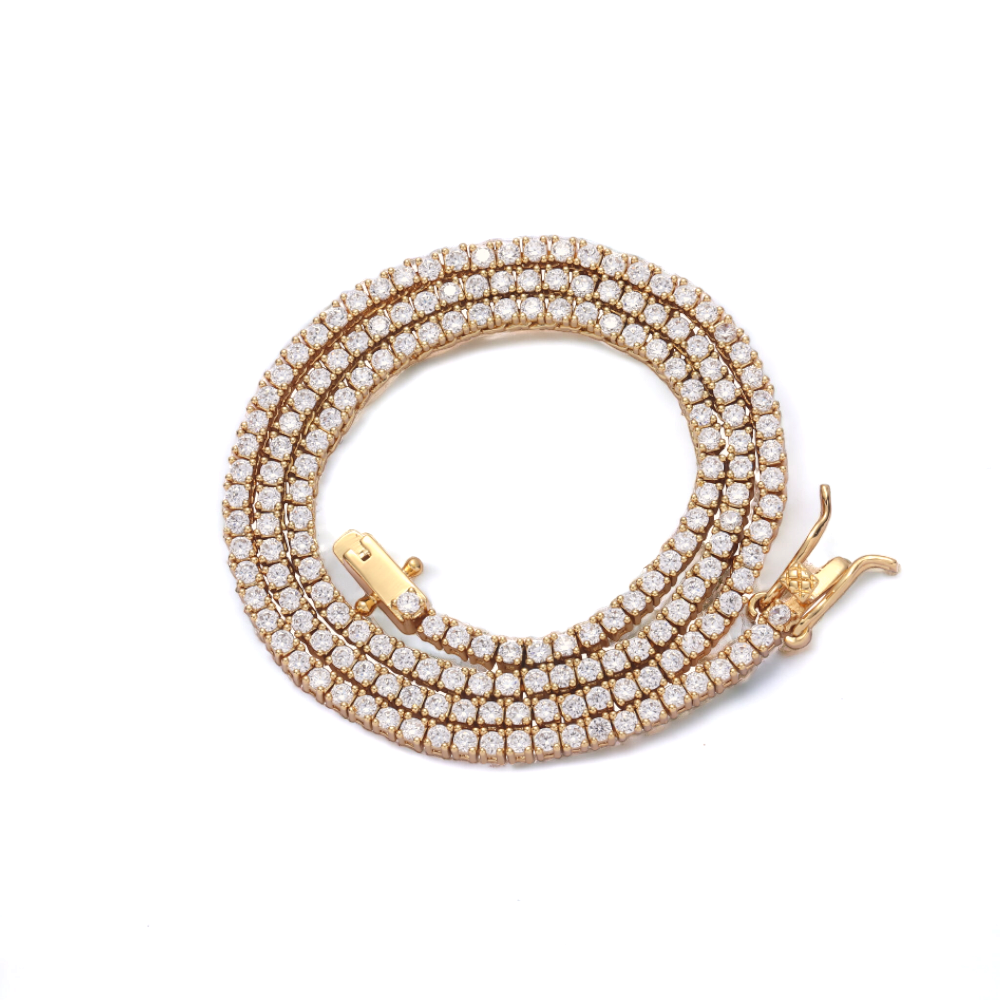 Collar Tennis de Circones 2mm - Ámbar Joyas