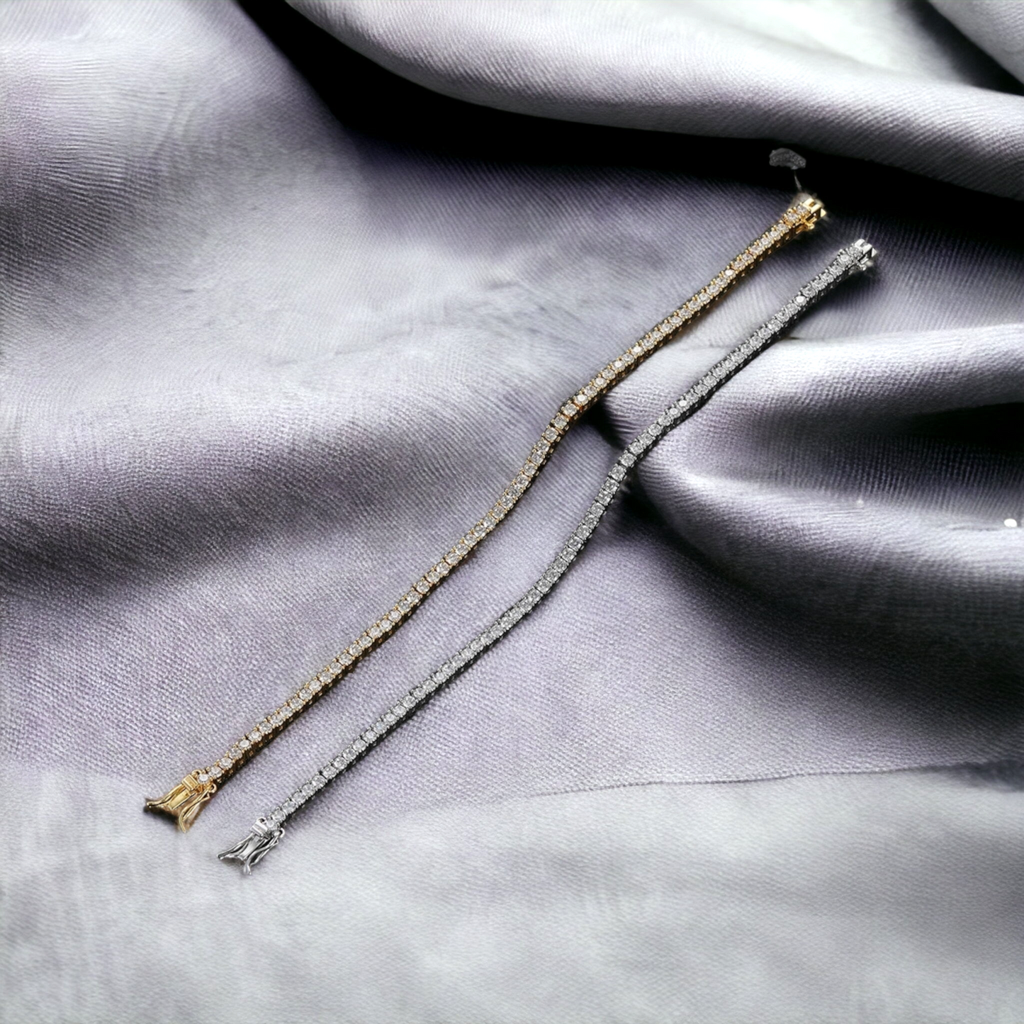 Pulsera Tennis 2.5mm Plateado - Ámbar Joyas