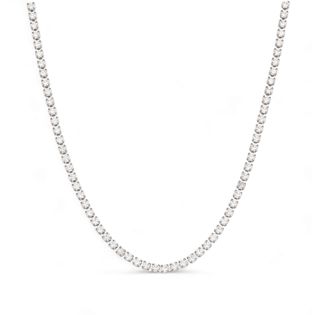 Collar Tennis Circones Acero - Ámbar Joyas