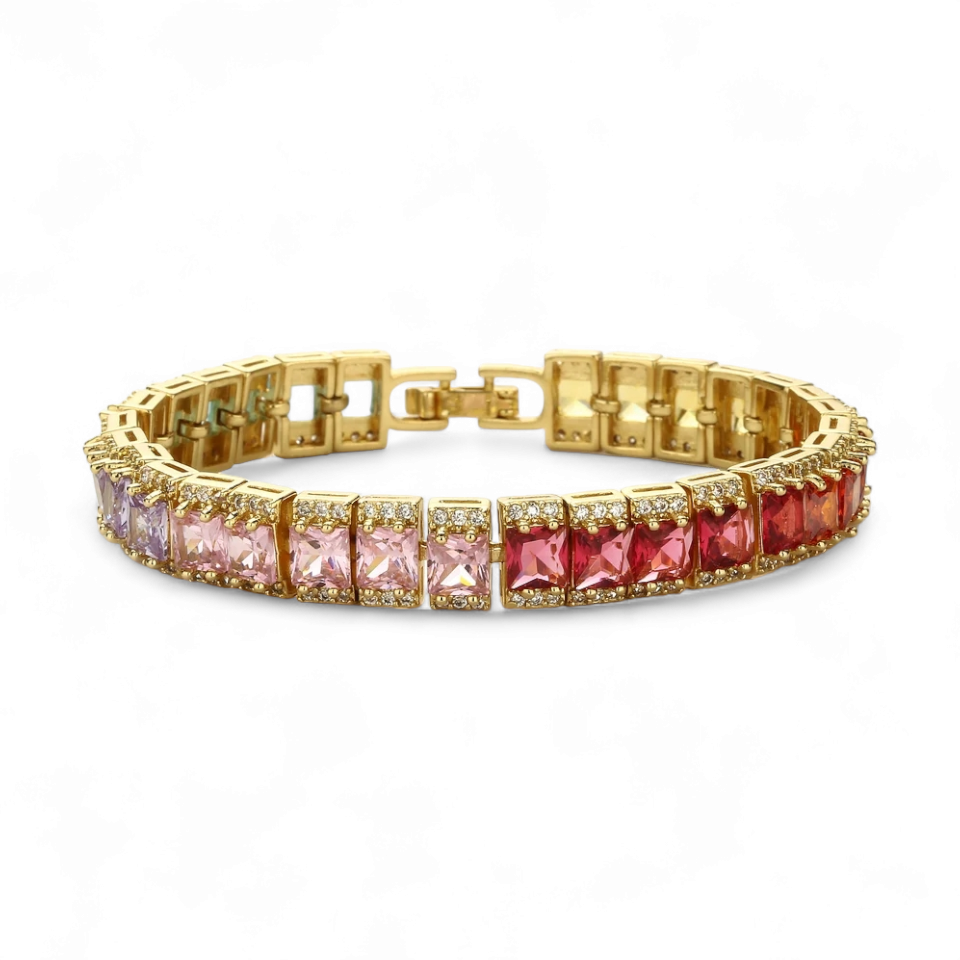 Pulsera Tennis Rainbow Pastels - Ámbar Joyas
