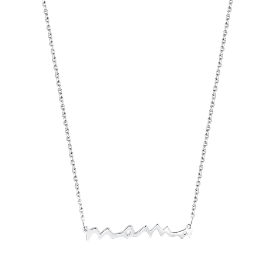 Collar Mama Cursiva Plata 925 - Ámbar Joyas