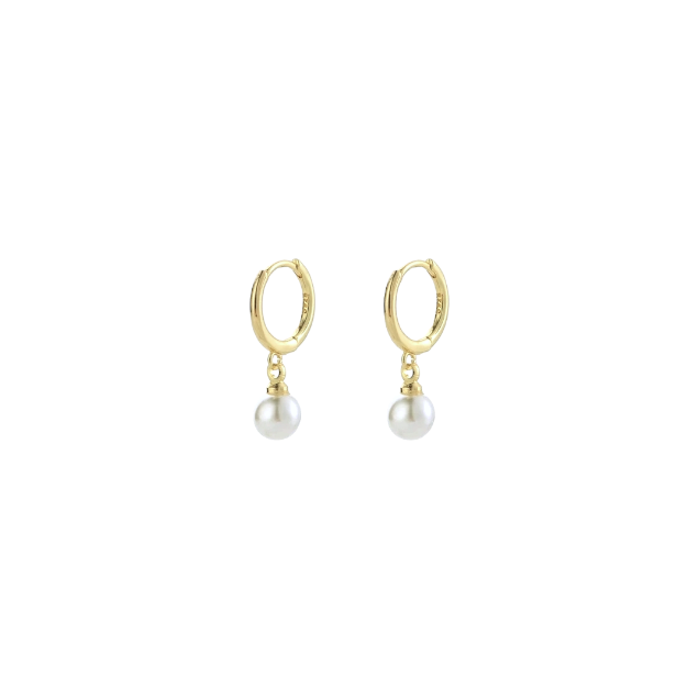 Argollas Perlitas Colgantes - Ámbar Joyas