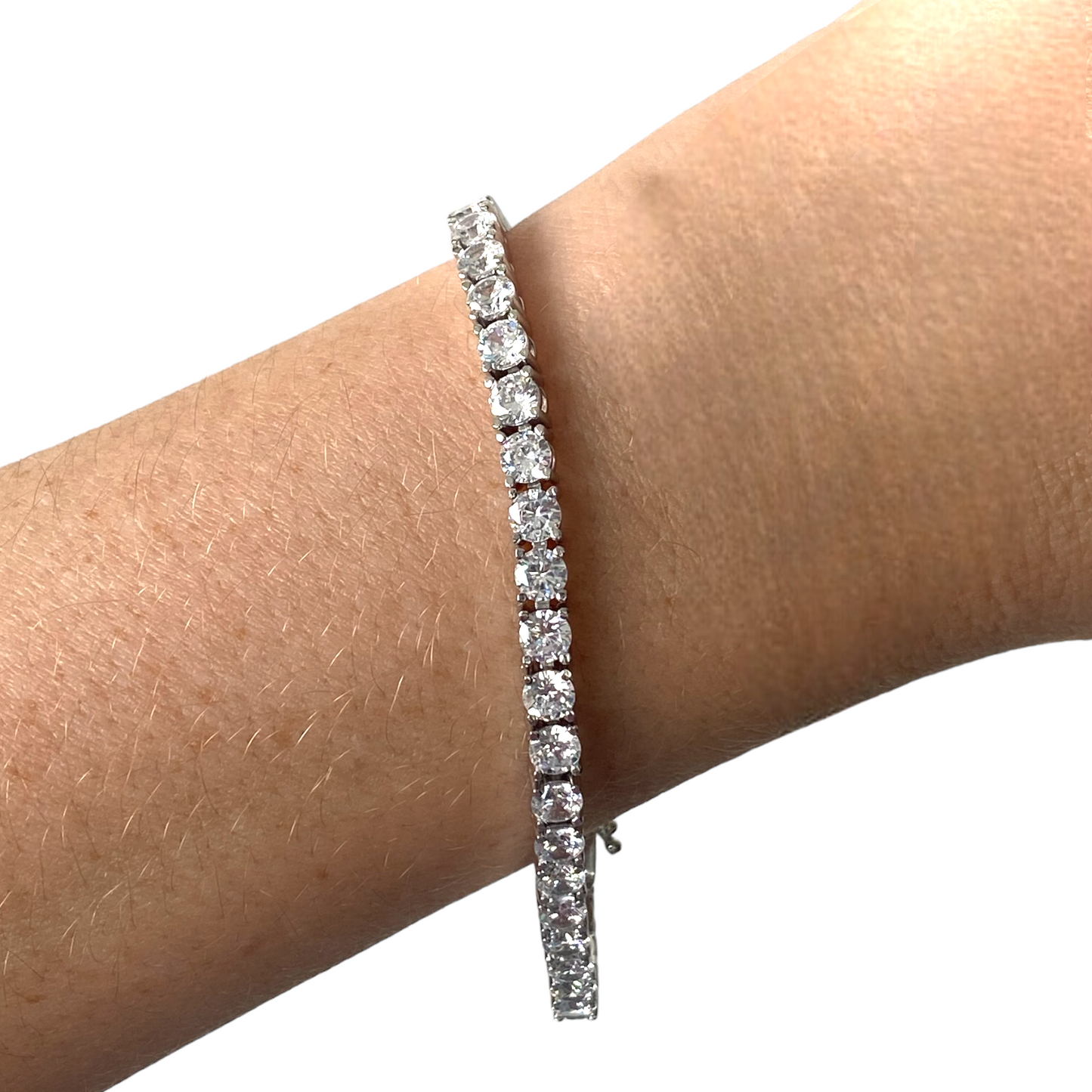 Pulsera Tennis 3mm Plata 925 - Ámbar Joyas