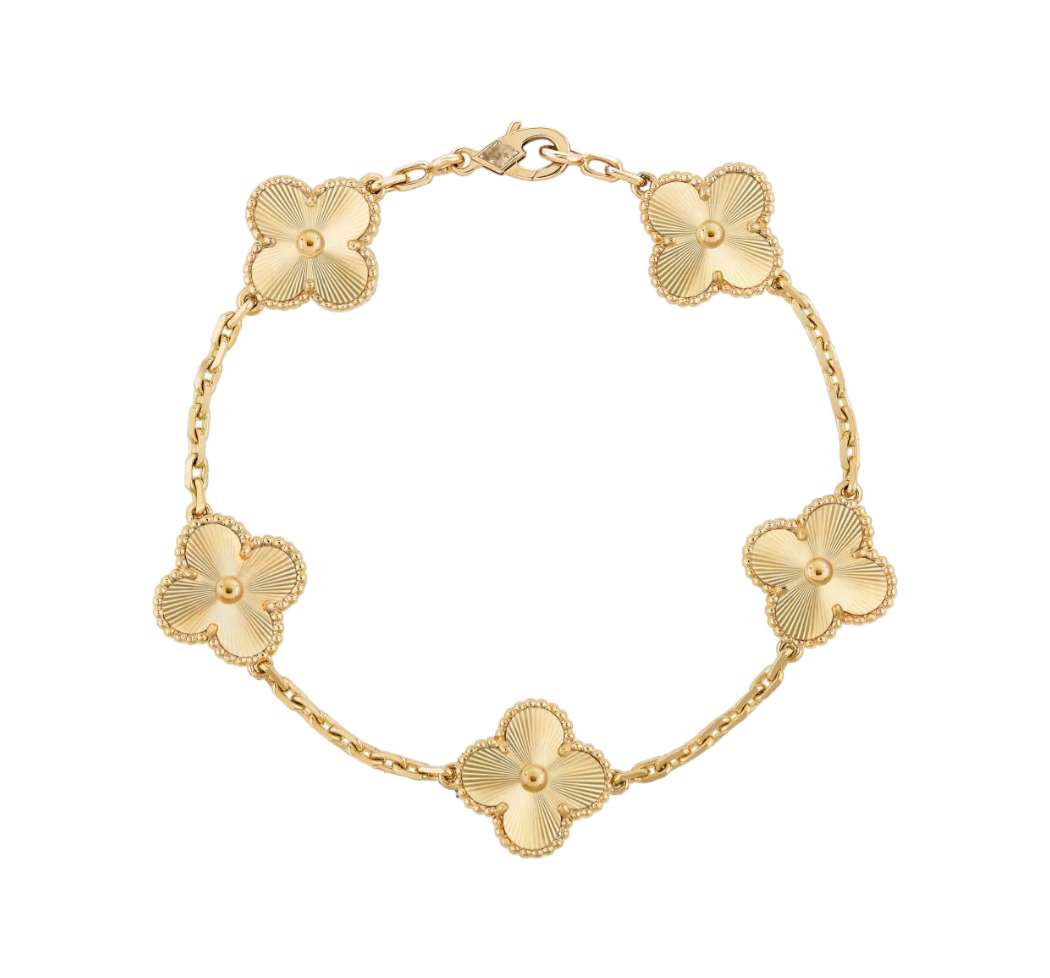 Pulsera Clover Laser Dorada - Ámbar Joyas