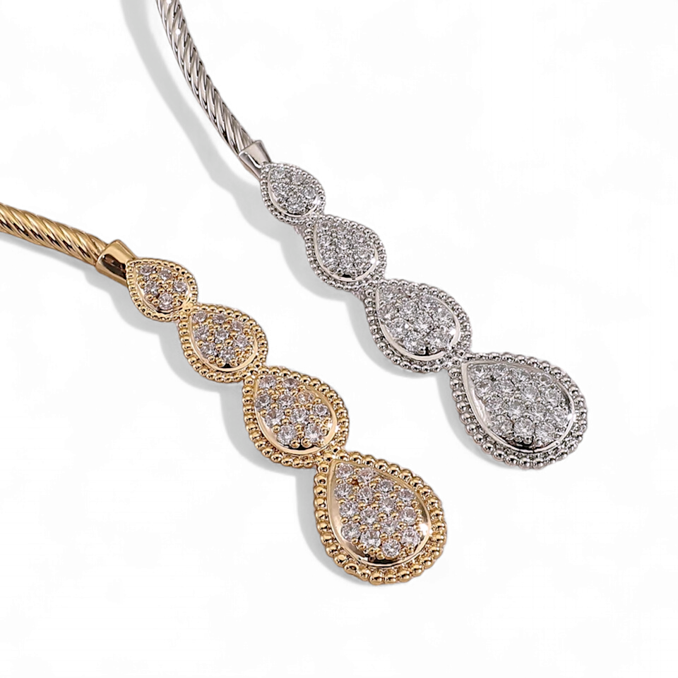 Collar y Aros Solarite Circones Plateado