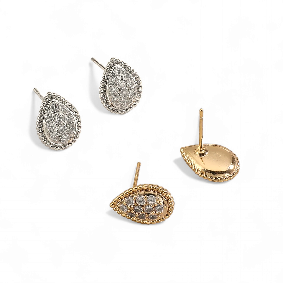 Collar y Aros Solarite Circones Plateado