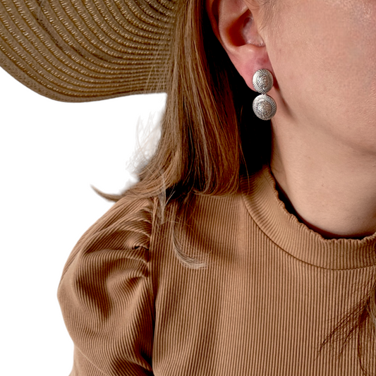 Aros Esferas Radiantes Plateado