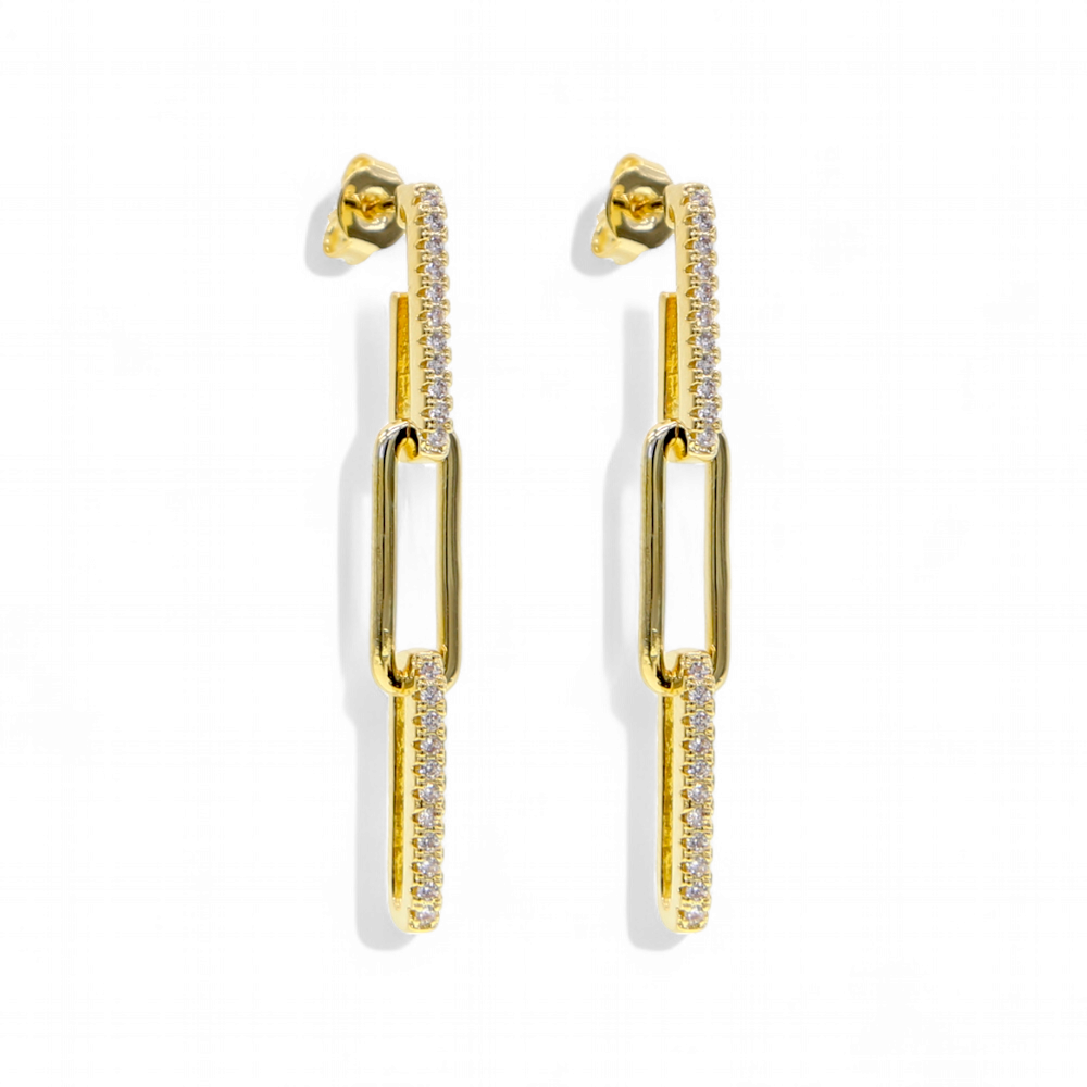 Aros Paper Clips Circones Dorado