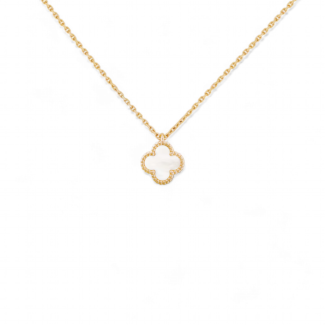 Cadena Sweet Clover Nacar Plata 925 con Baño de oro 18k
