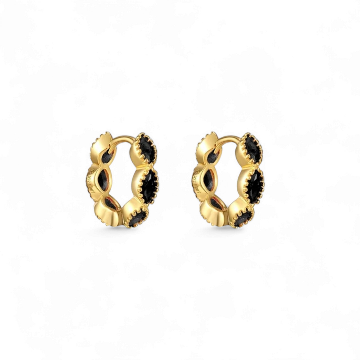 Argollas Marquise Negro