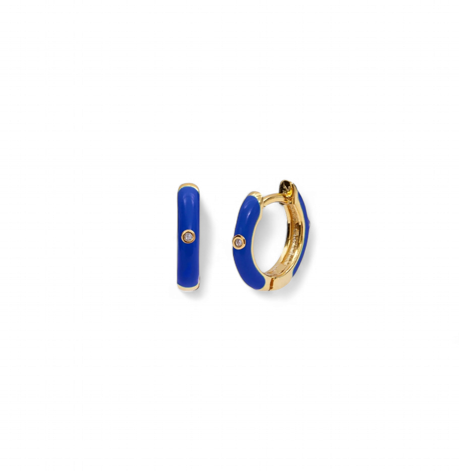 Argollas Esmaltadas Azul