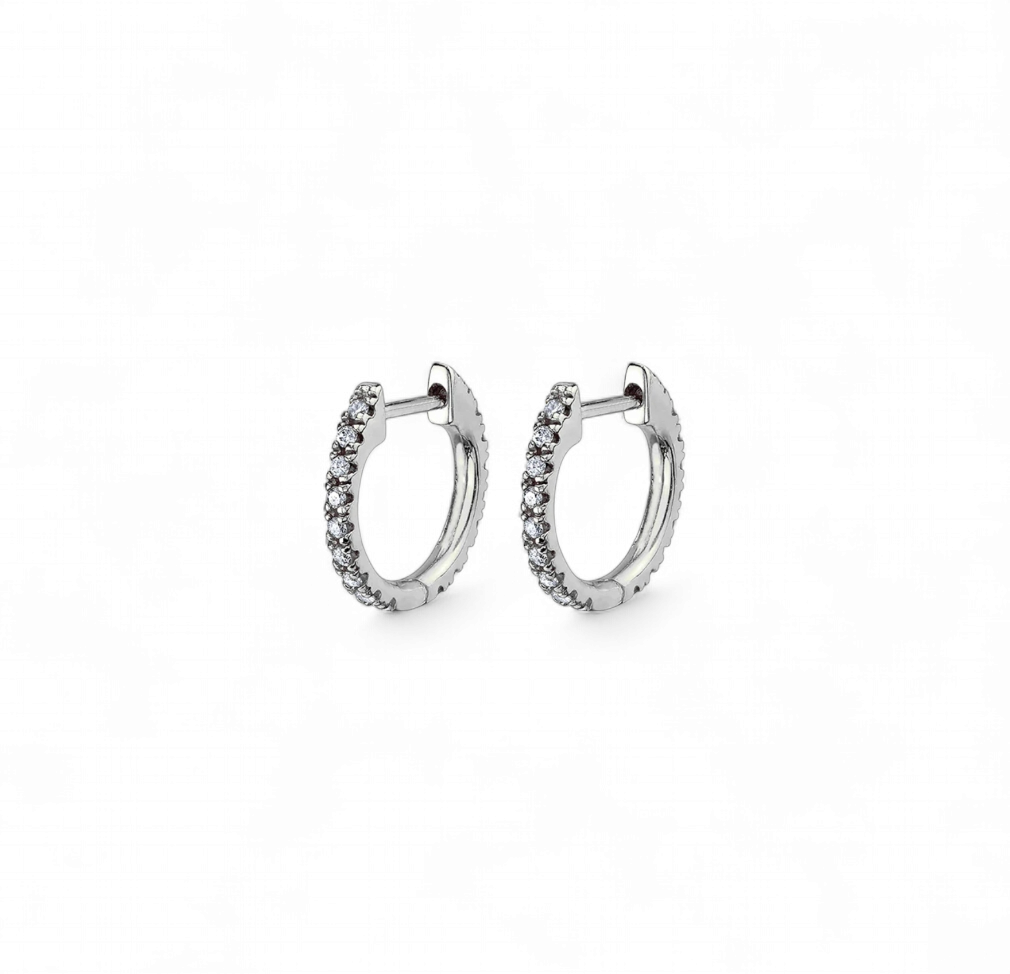 Argollas Circones Blancos (2 colores)
