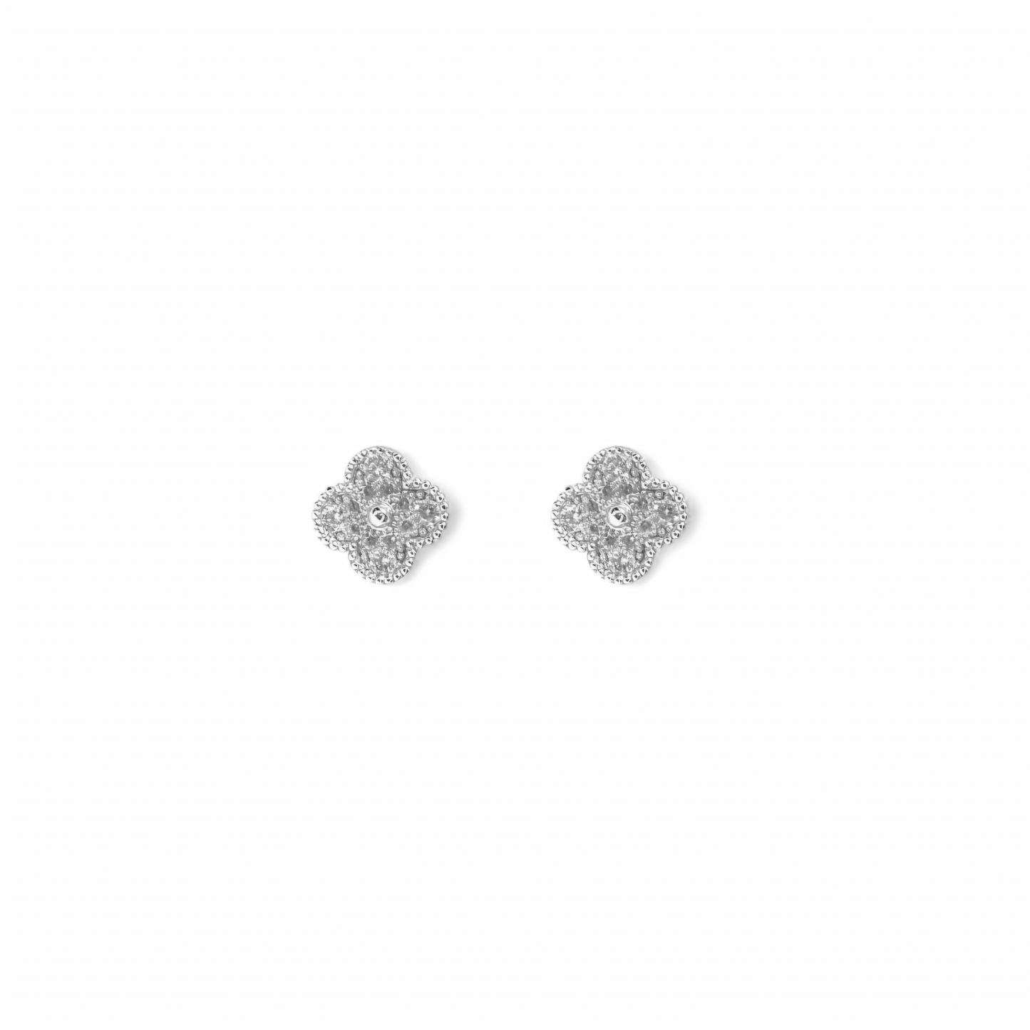 Aros Sweet Clovers Circones Trébol Plateado