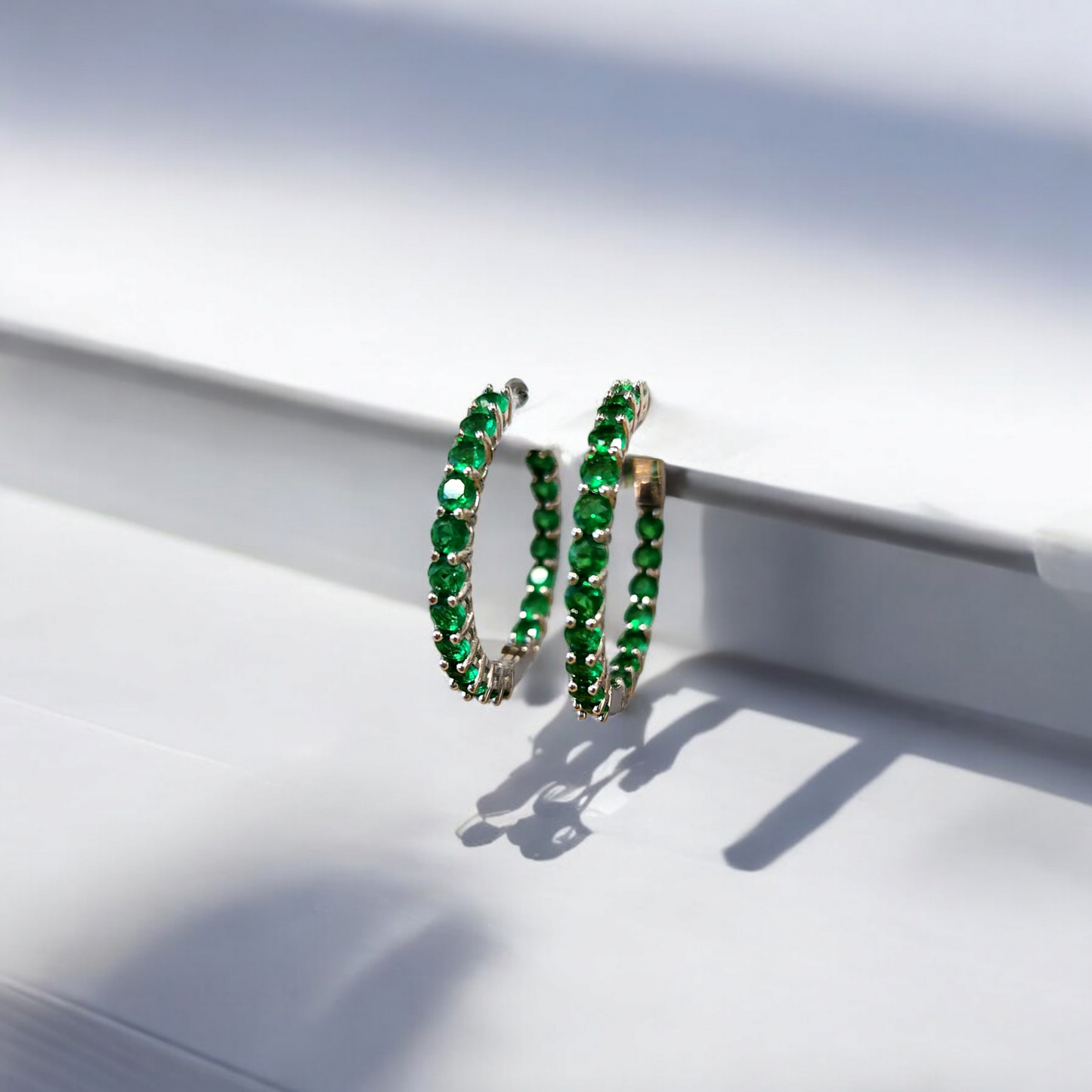 Argollas Sin Fin 3cm Verdes