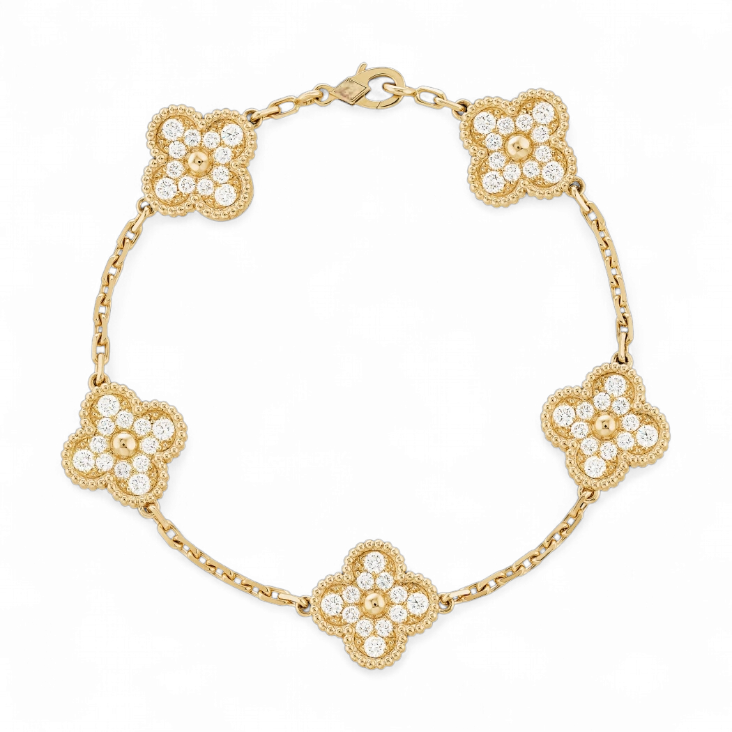 Pulsera Clover Circones Trébol Dorado