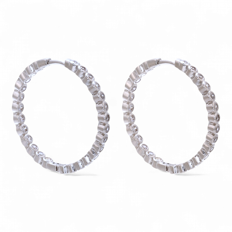 Argollas Circones Bisel Grandes (2 colores)