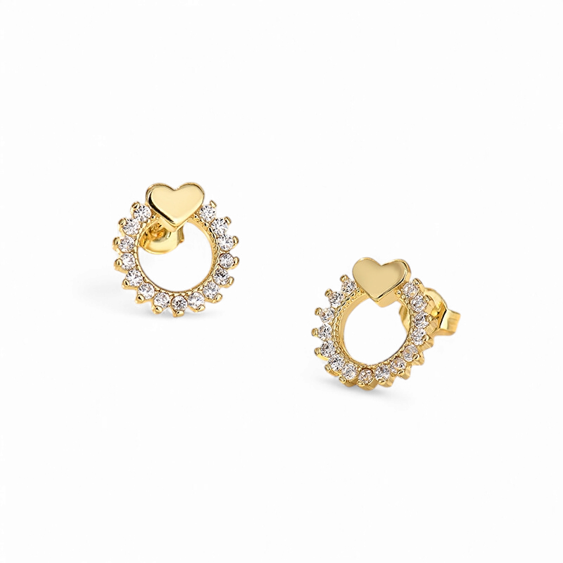 Aros Studs Corazones (2 colores)